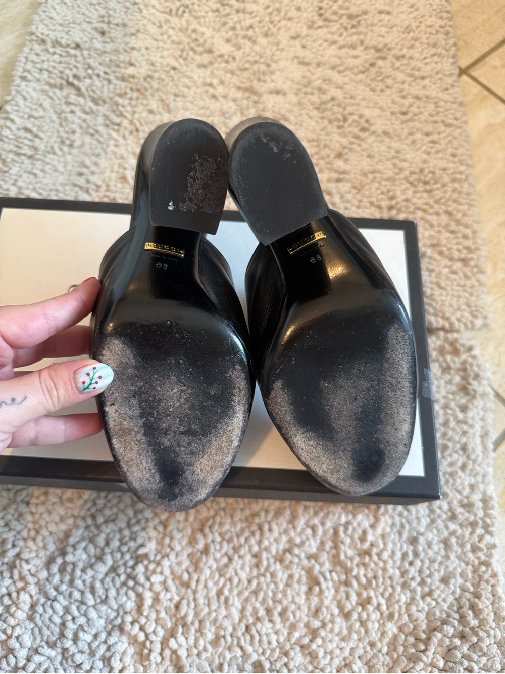 Gucci Horsebit Accent Leather Mules - Picture 4 of 7